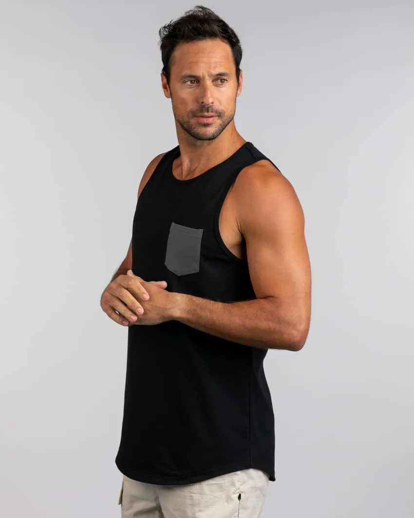 Lux Drop-Cut Pocket Tank
