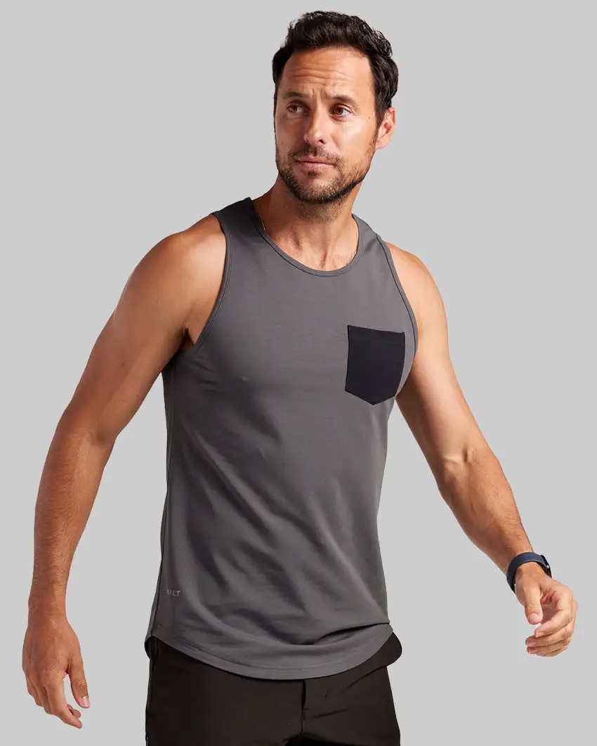 Lux Drop-Cut Pocket Tank