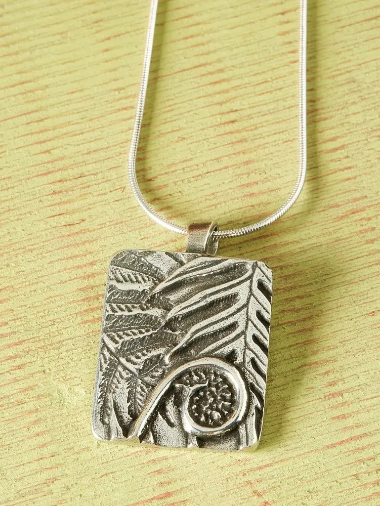 Pewter Woodland Pendant Necklace