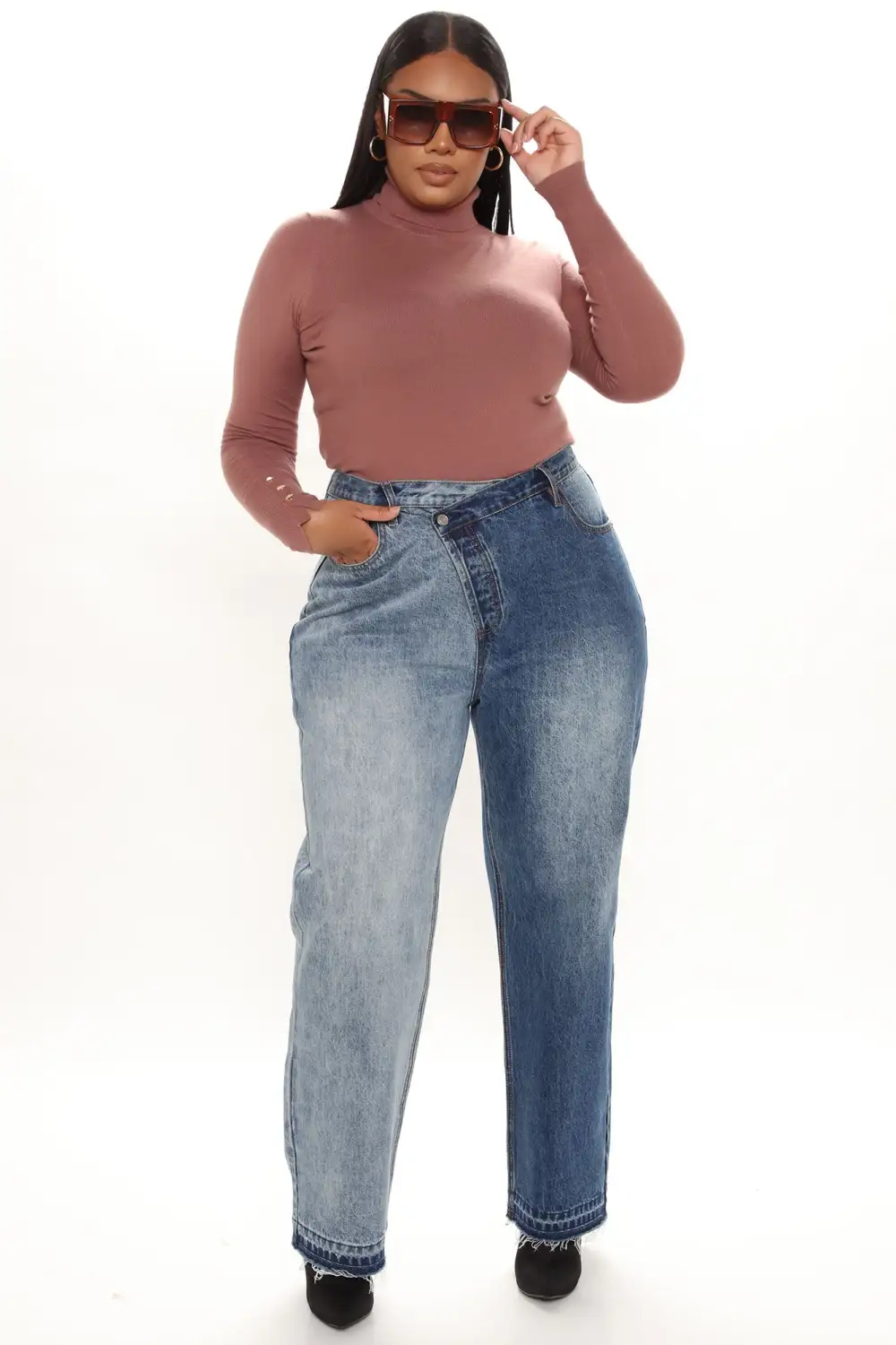 Meet Me Somewhere Turtle Neck Sweater - Mauve