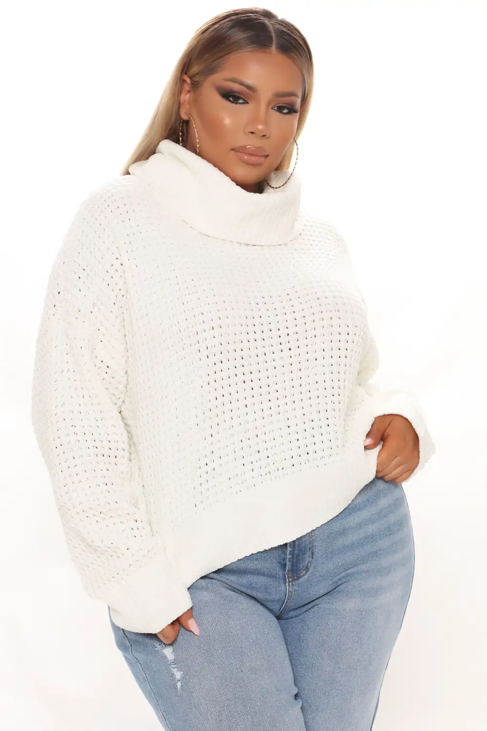 Cozy Days Turtleneck Sweater - Ivory