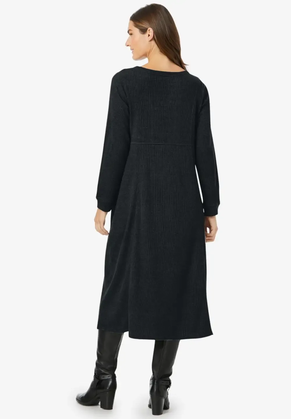 Thermal Knit A-Line Dress