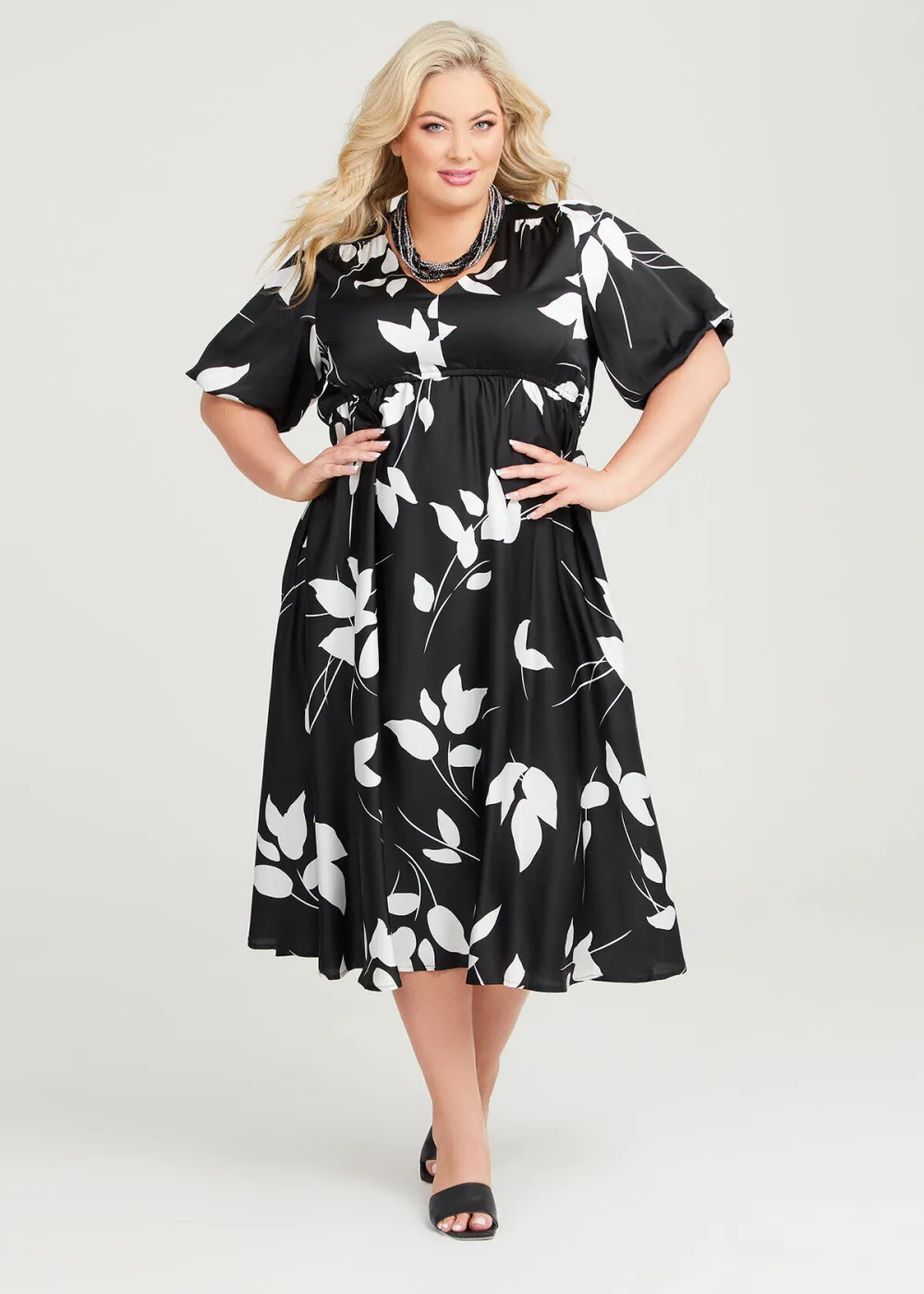 Lady Jane Satin Midi Dress