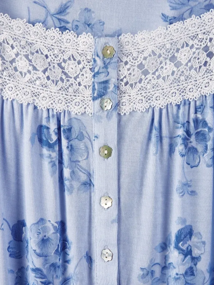 Eileen West Pretty Pansies Modal Nightgown