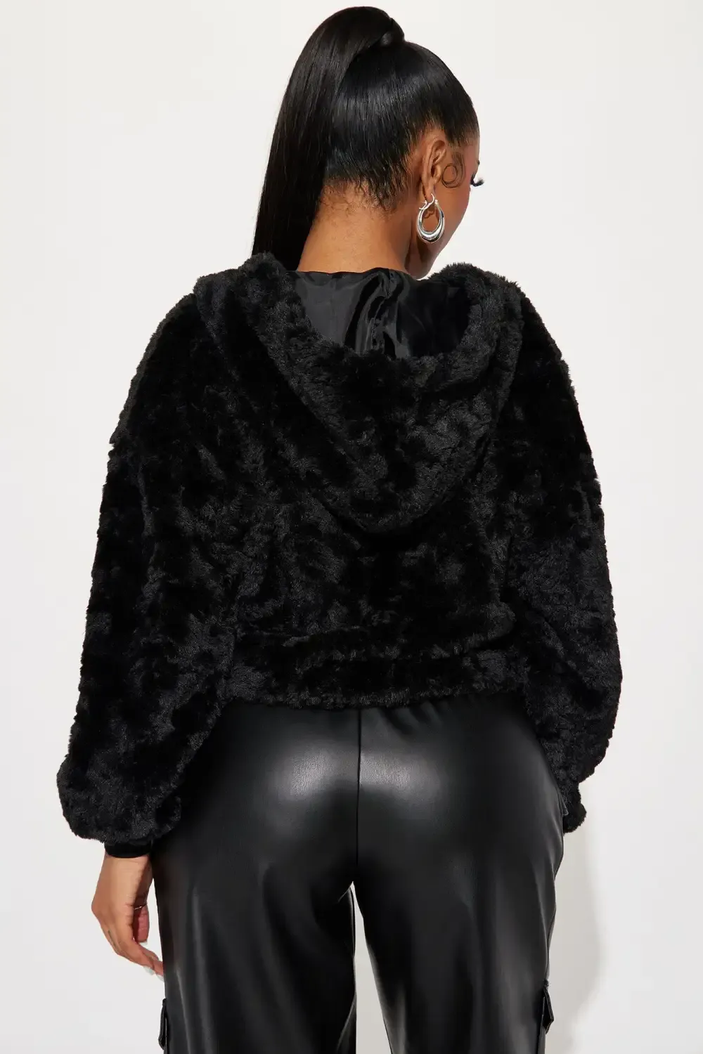 Bring In The Cold Faux Fur Jacket - Black