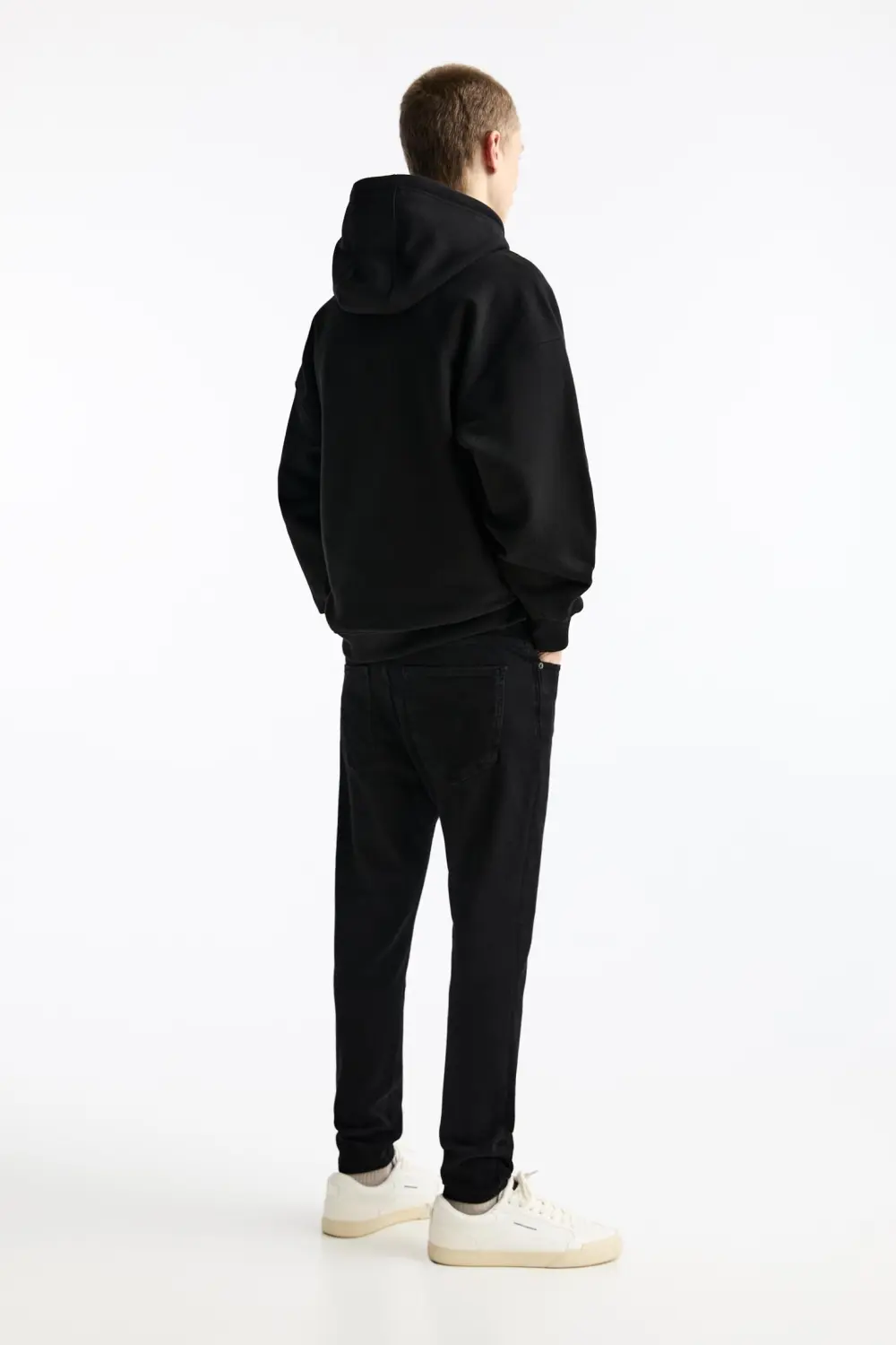 Washed carrot-fit jeans
