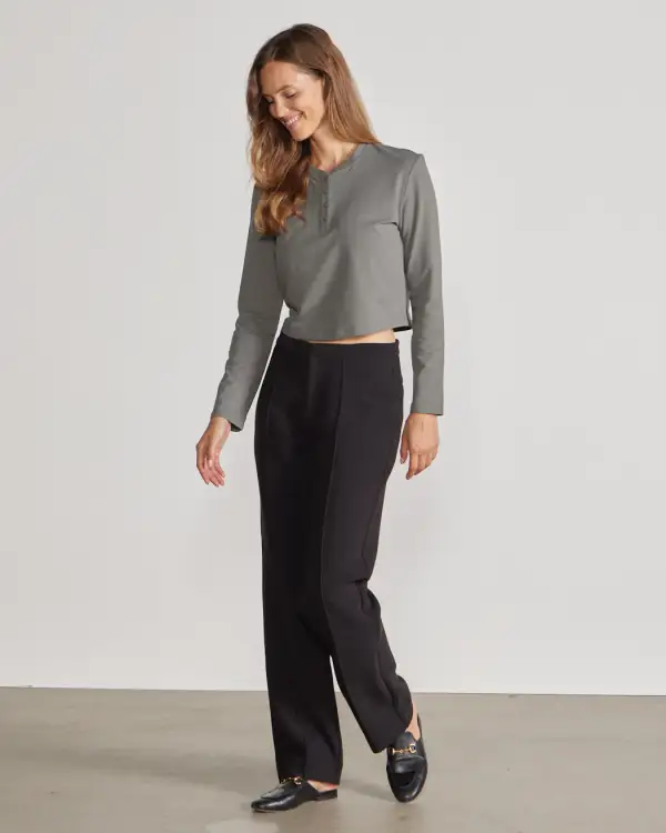 Lux Relaxed Henley Long Sleeve