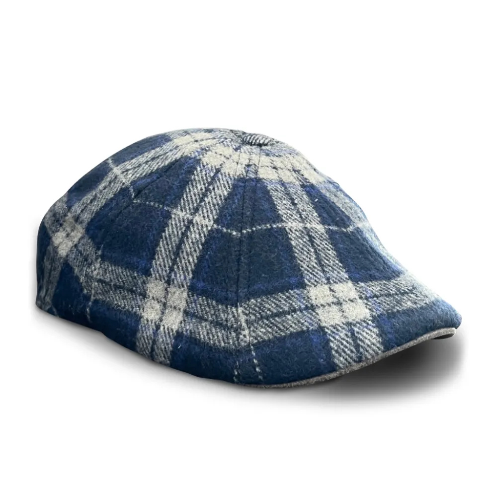 The Distillery Boston Scally Cap - Blue Mash Plaid