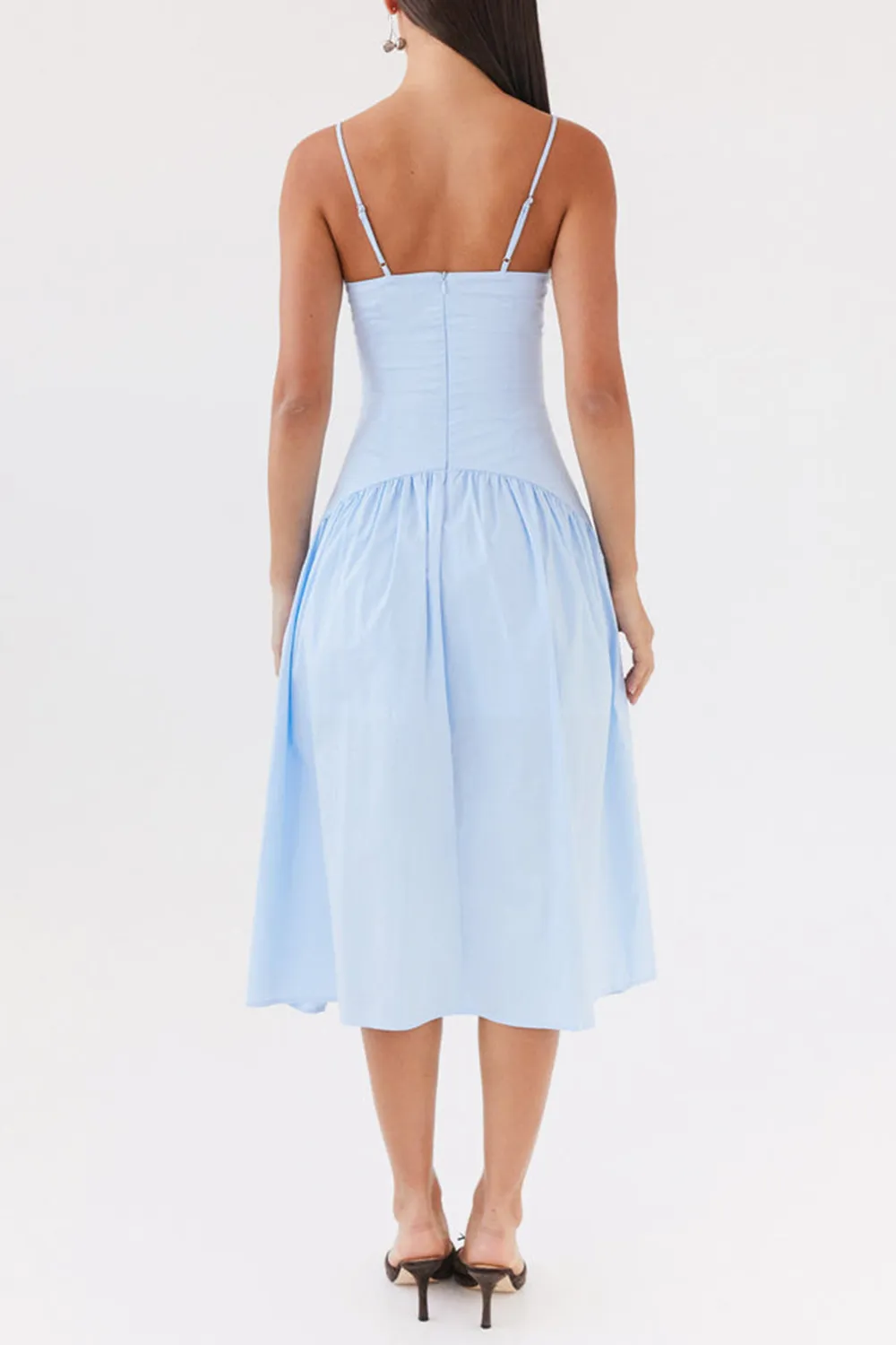 Yvette Corset Midi Dress - Desert Sage