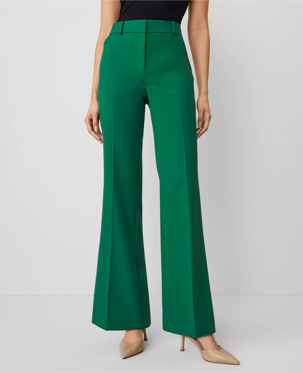 The Flare Trouser Pant in Textured Drape ??Curvy Fit