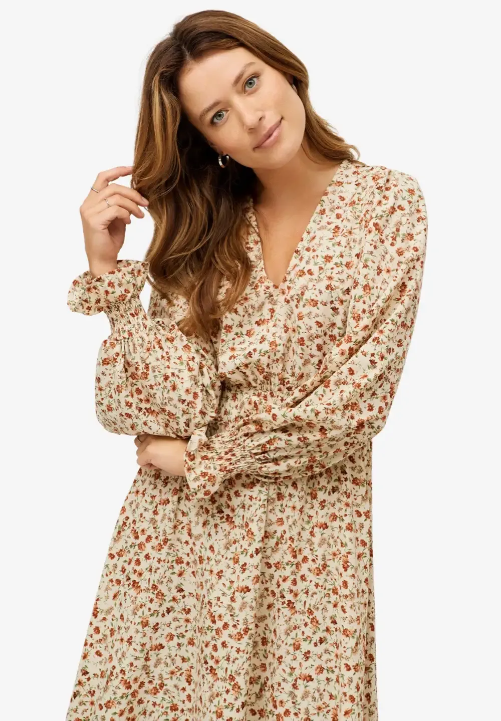 Smocked Waist Midi Dress
