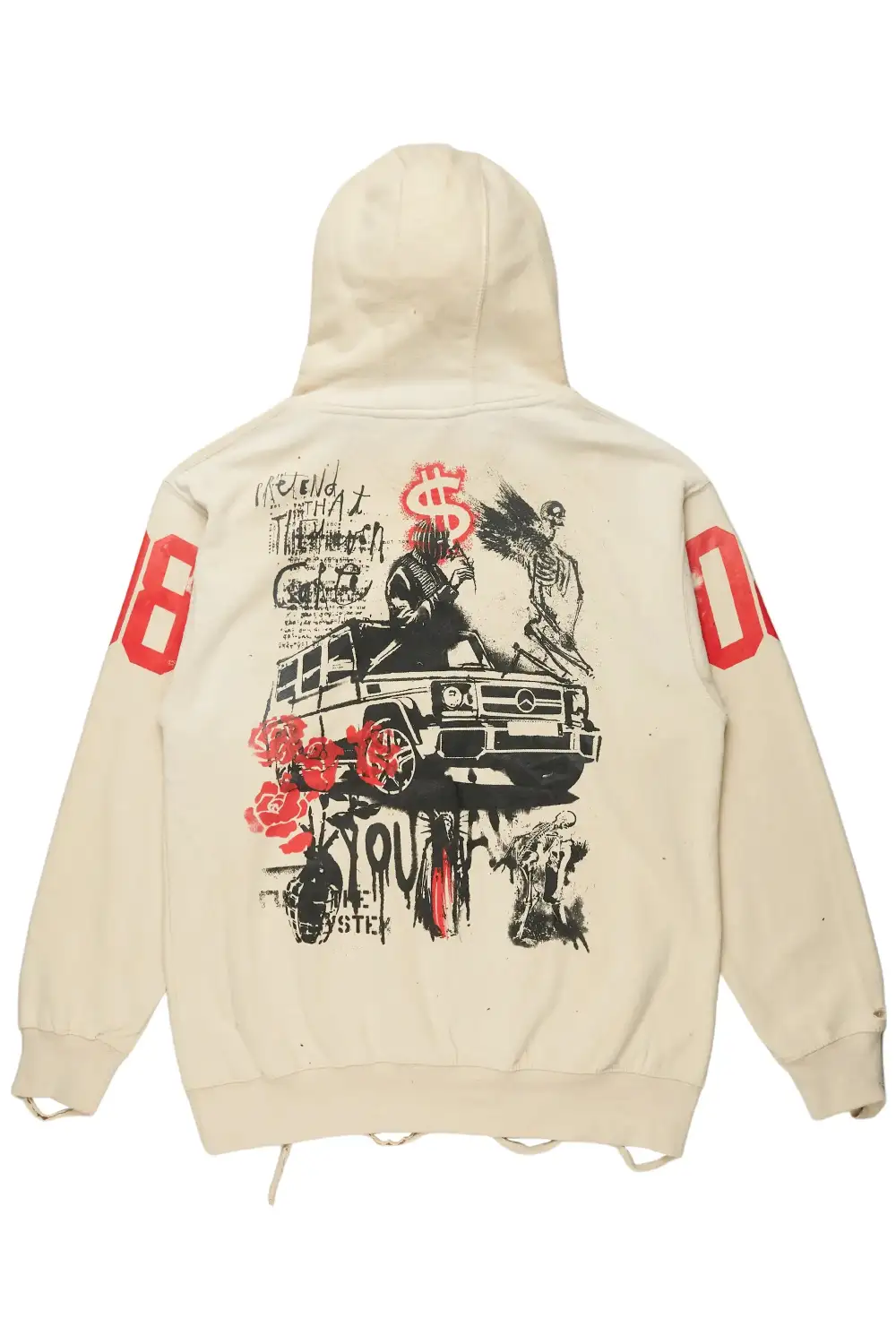 Grill Beige Graphic Hoodie