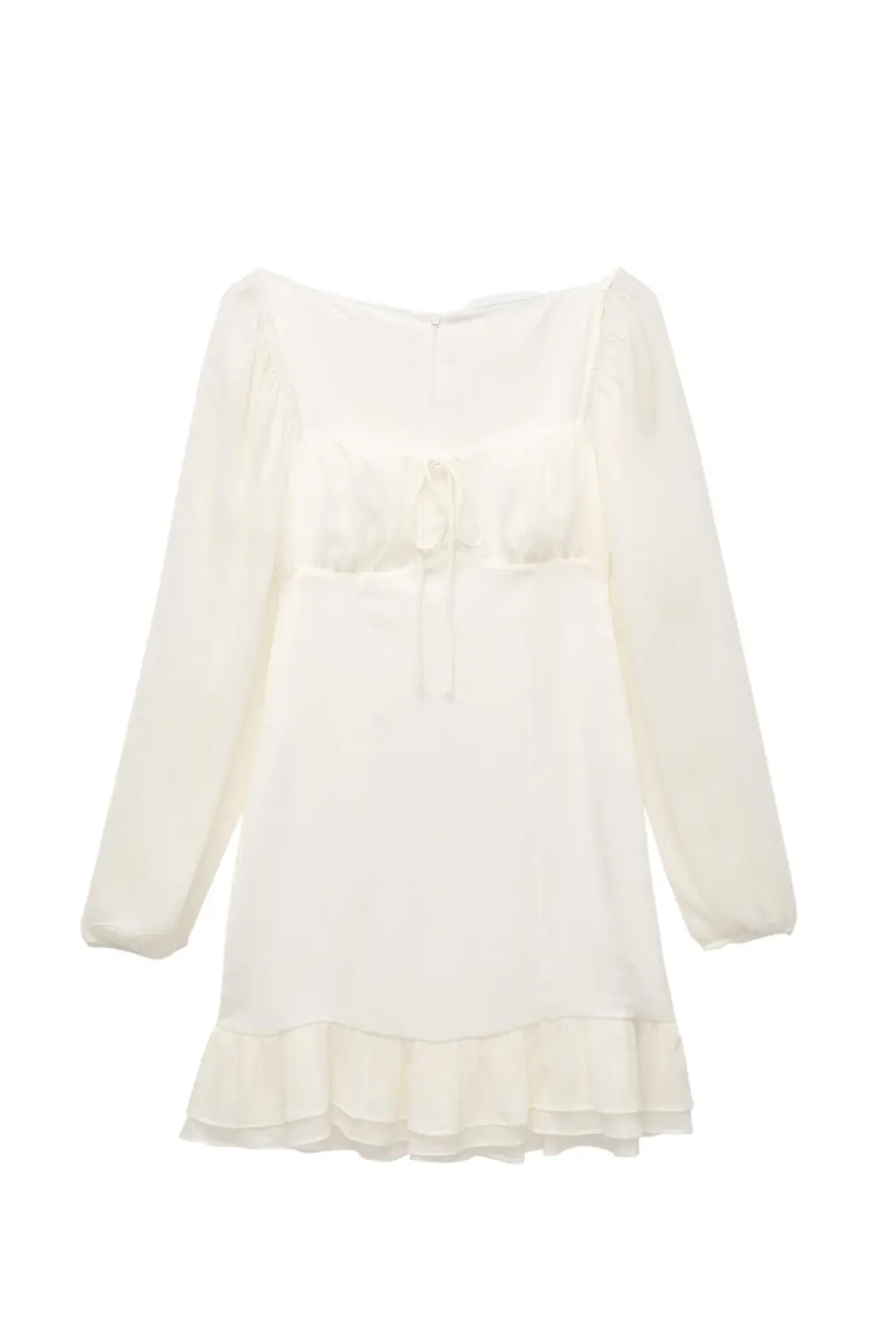 Vestido corto volantes