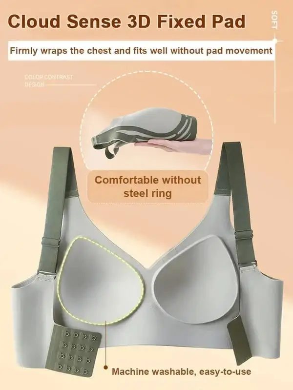 🔥🎁Super gather bra | Wireless Push-up Bra👍No more sagging breasts