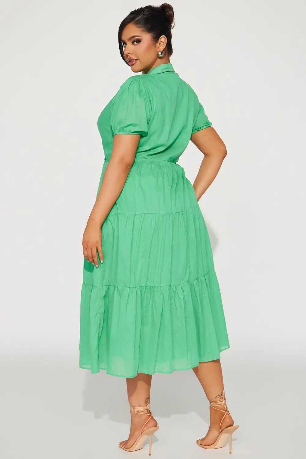 Stella Midi Dress - Kelly Green