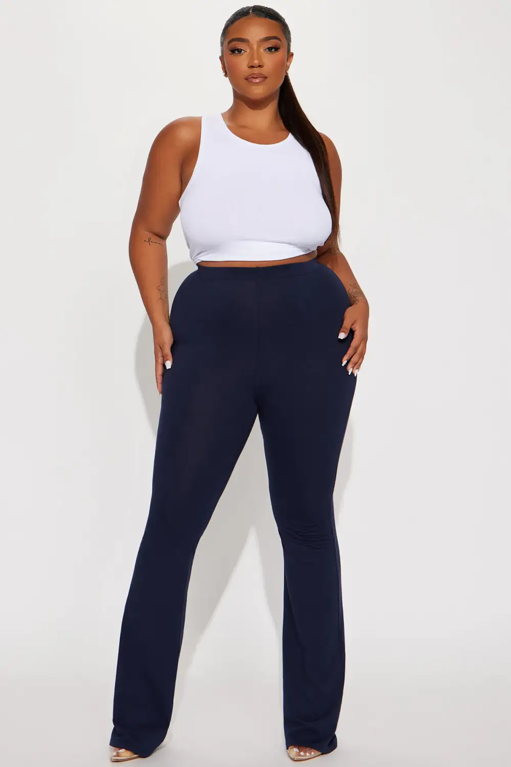 Tall Adriana Flare Pant - Navy