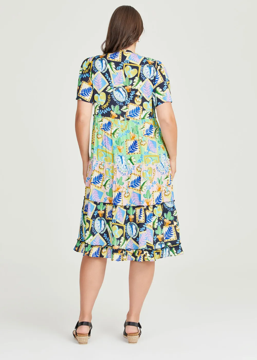 Natural Tropical Mix Dress