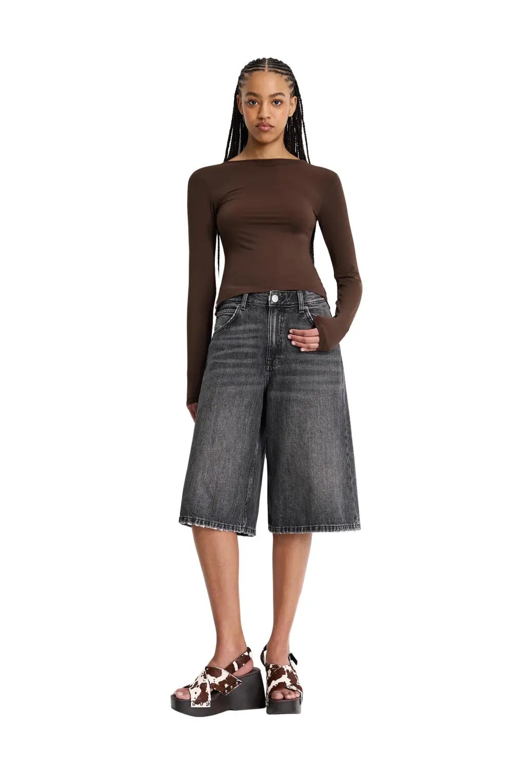Polyamide top with open back straps