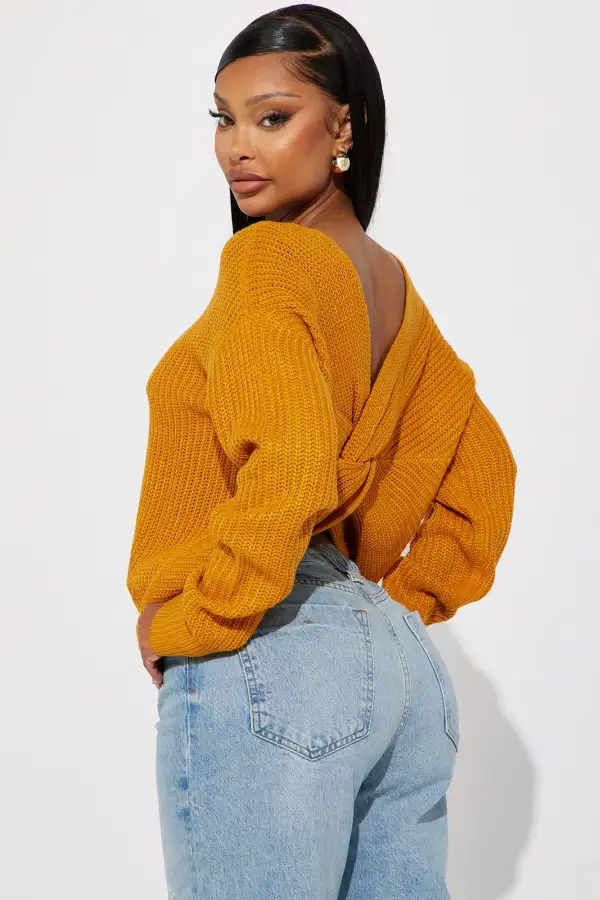 Falls Favorite Girl Sweater II - Mustard