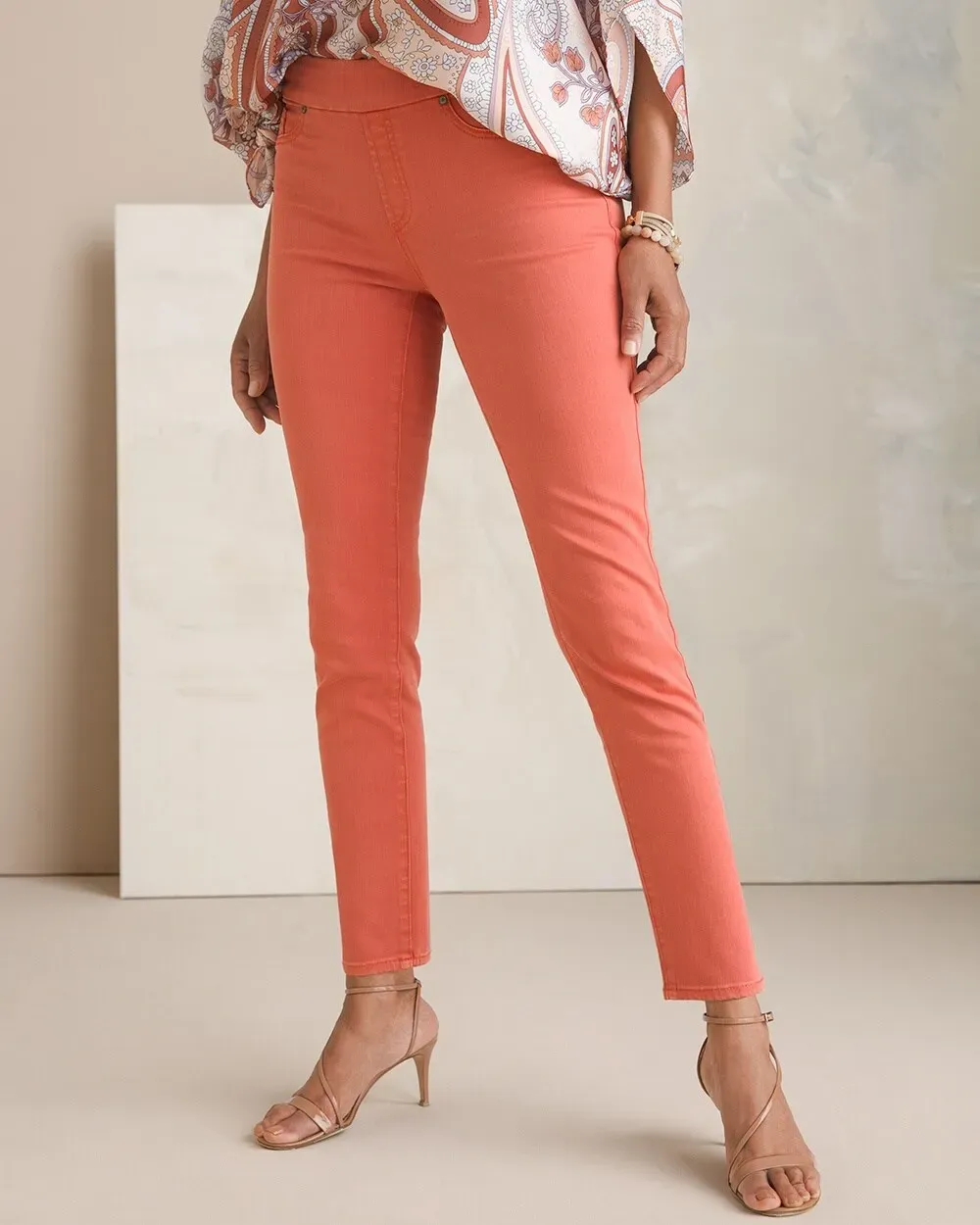 Denim Pull-On Ankle Jeggings