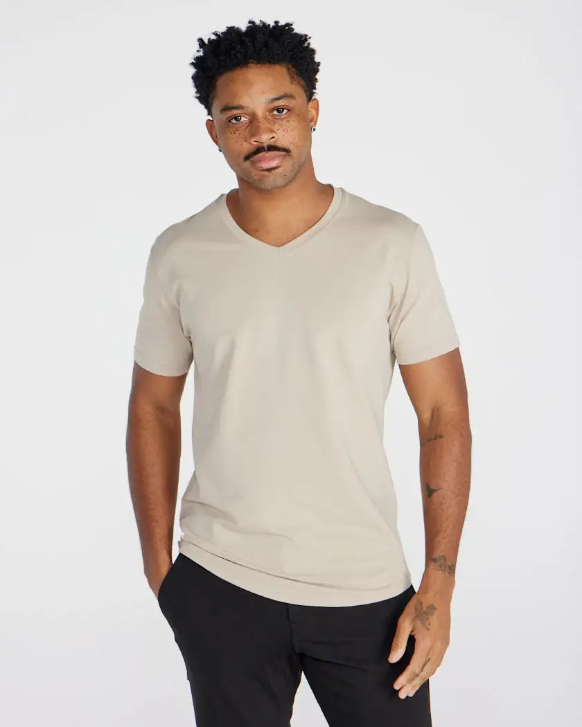 Drop-Cut V-Neck: Lux