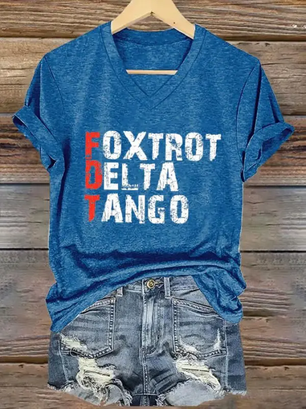 Women's Foxtrot Delta Tango Print T-Shirt