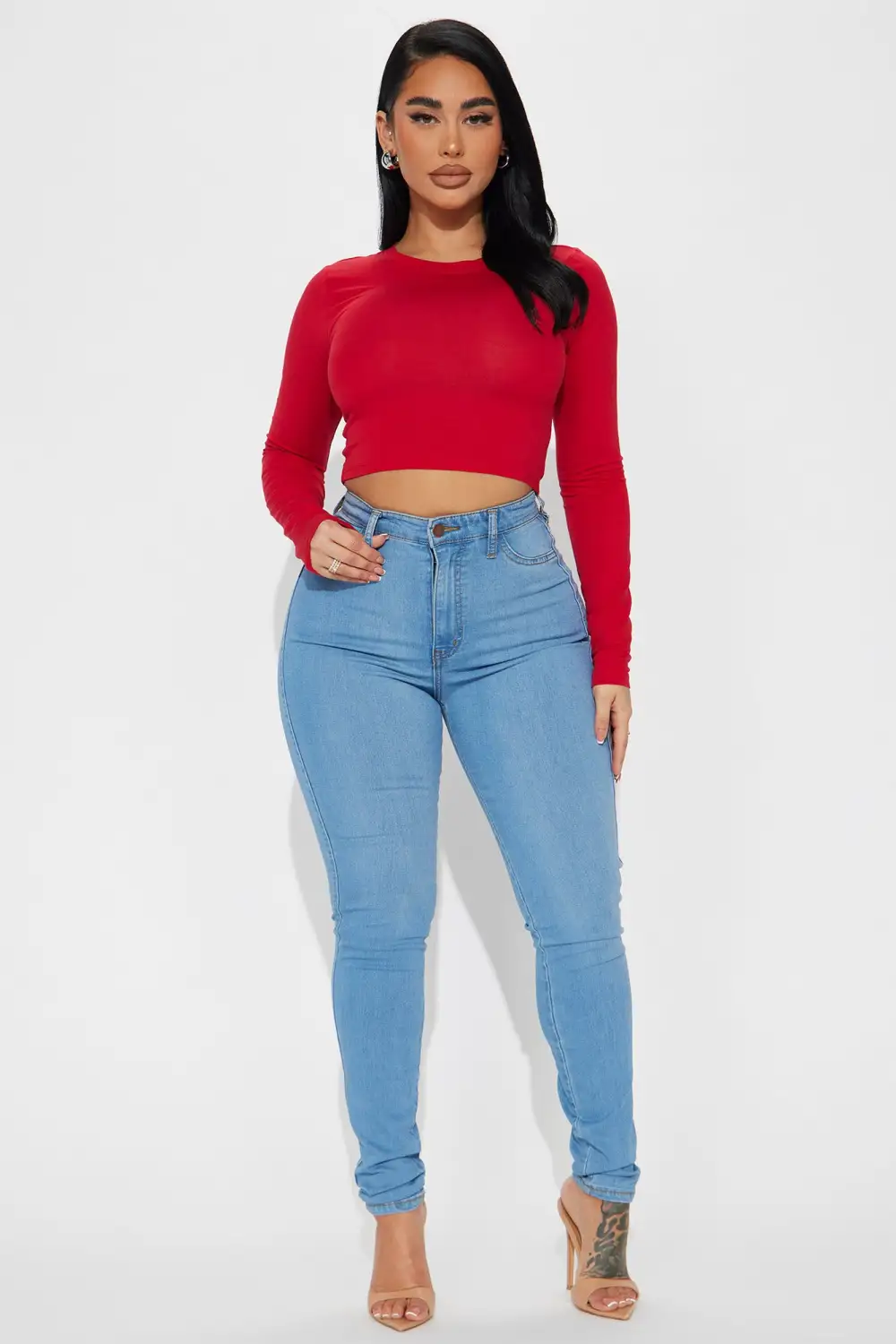 Robin Long Sleeve Top - Red