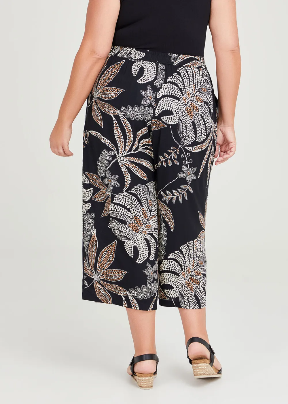 Natural Foliage Crop Pant