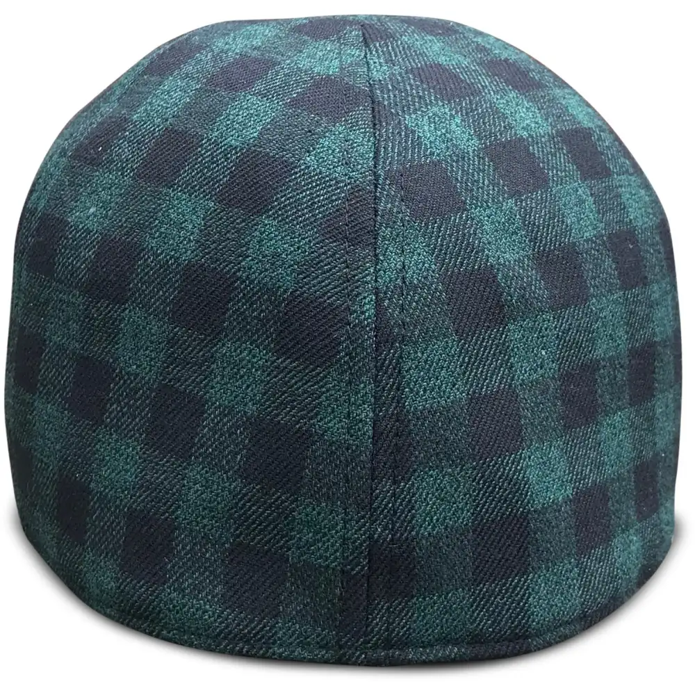 The Brogue Boston Scally Cap - Forest Green & Black Plaid