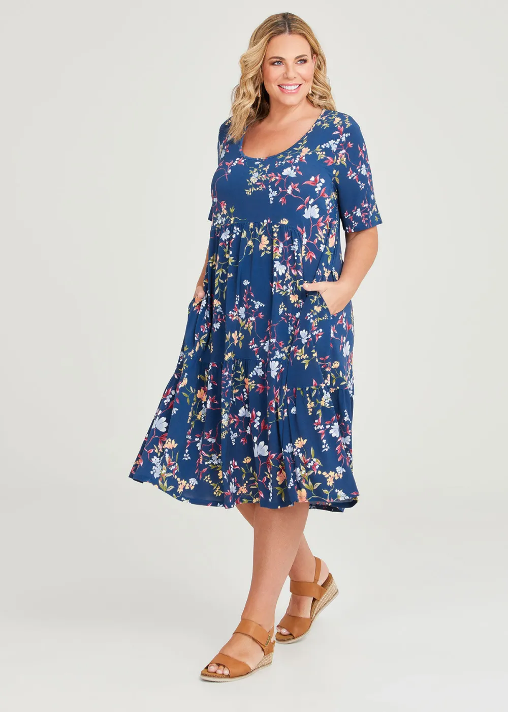 Fleur Print Tier Dress