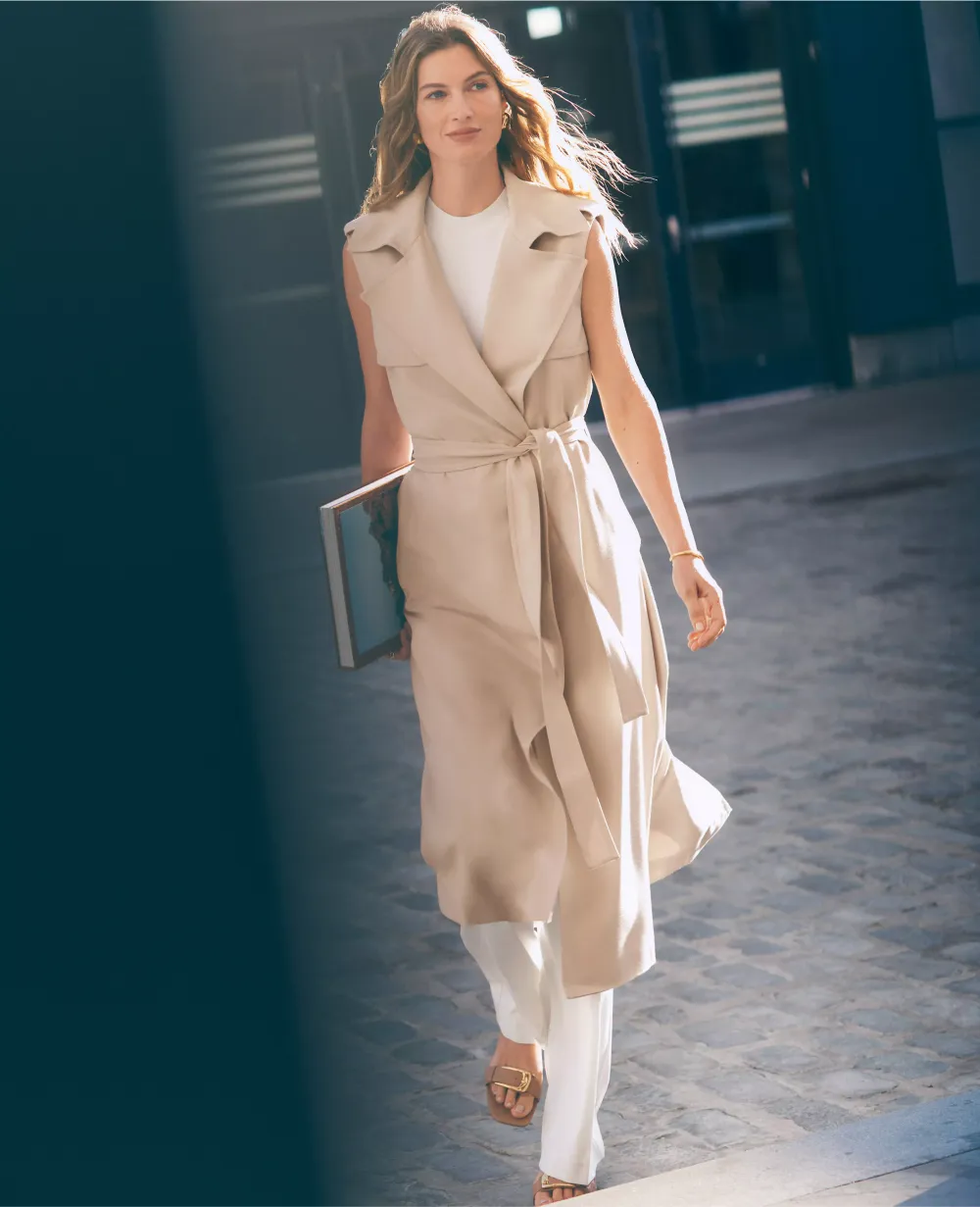 Sleeveless Trench Coat