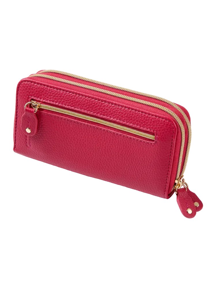 Women's Everyday Double-Zip Organizer RFID-Blocking Wallet