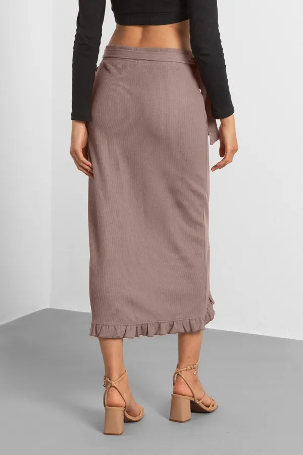 Women's Pure Cotton Ruffled Long Skirt