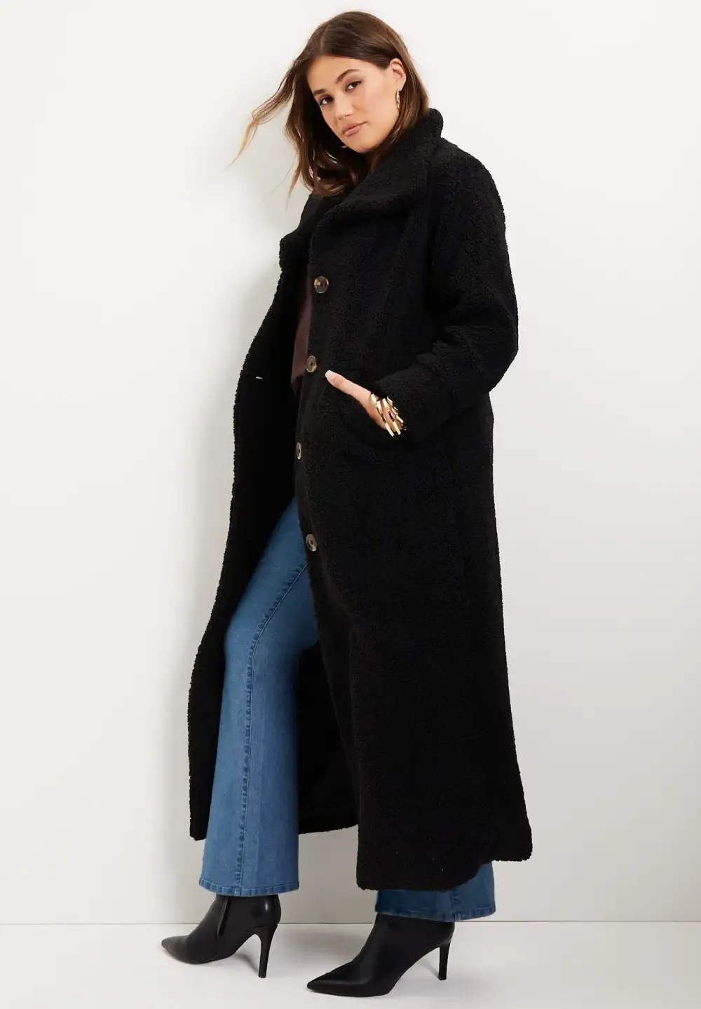 Maxi Teddy Fleece Coat