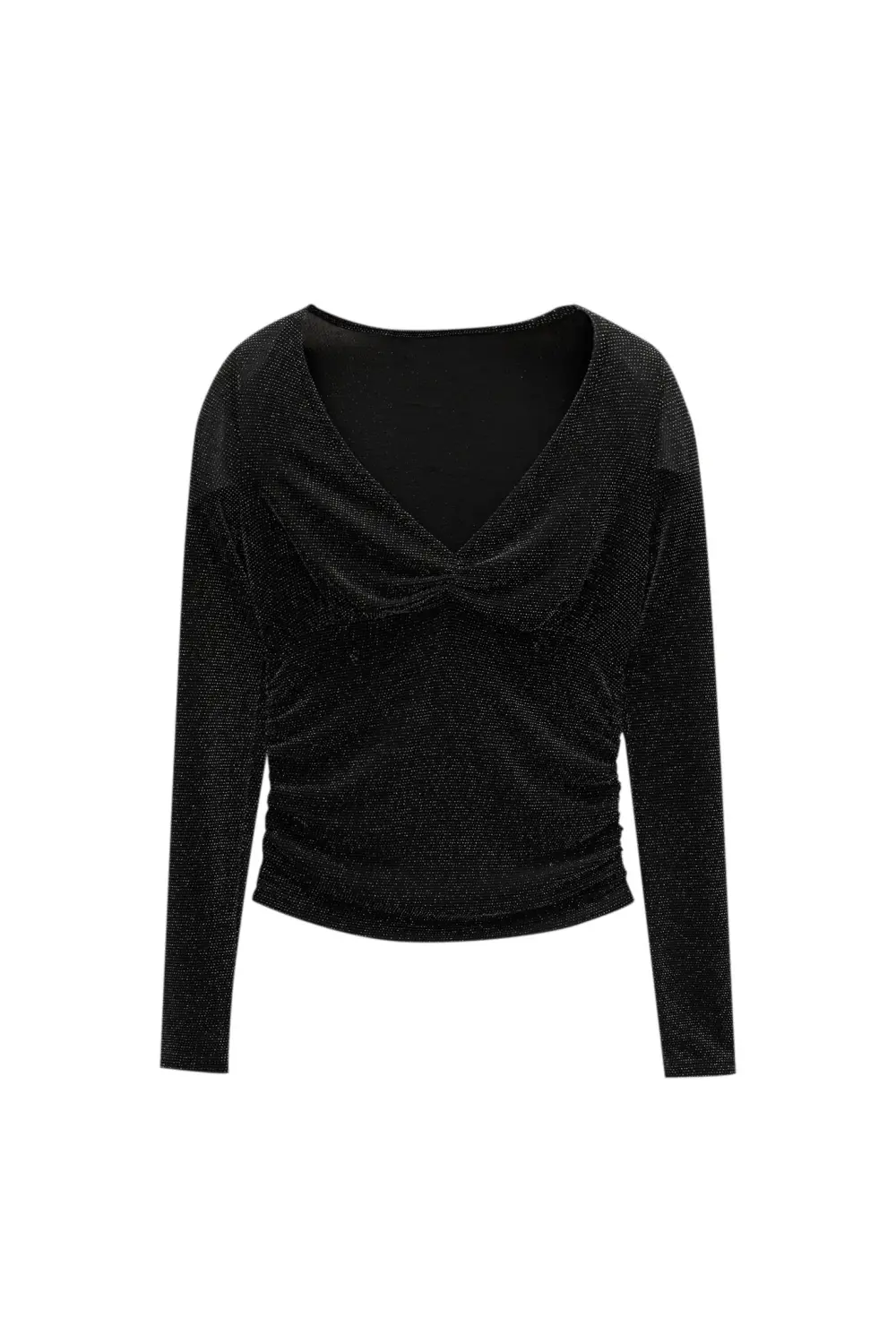 Shimmery top with gathering