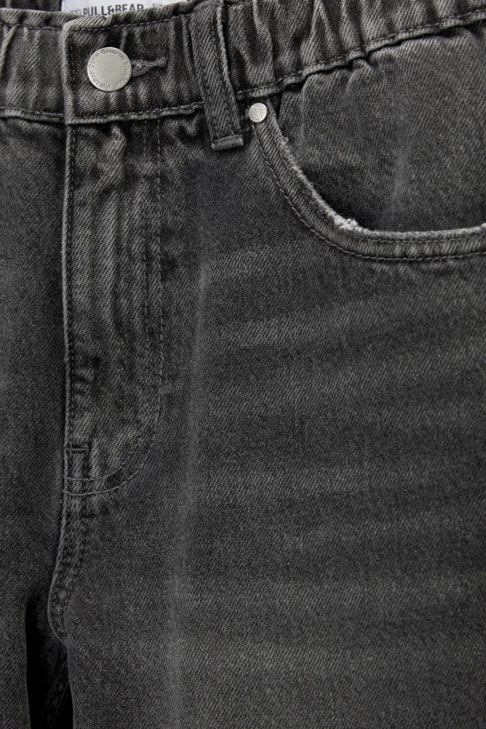 Jeans baggy wide leg cintura elástica
