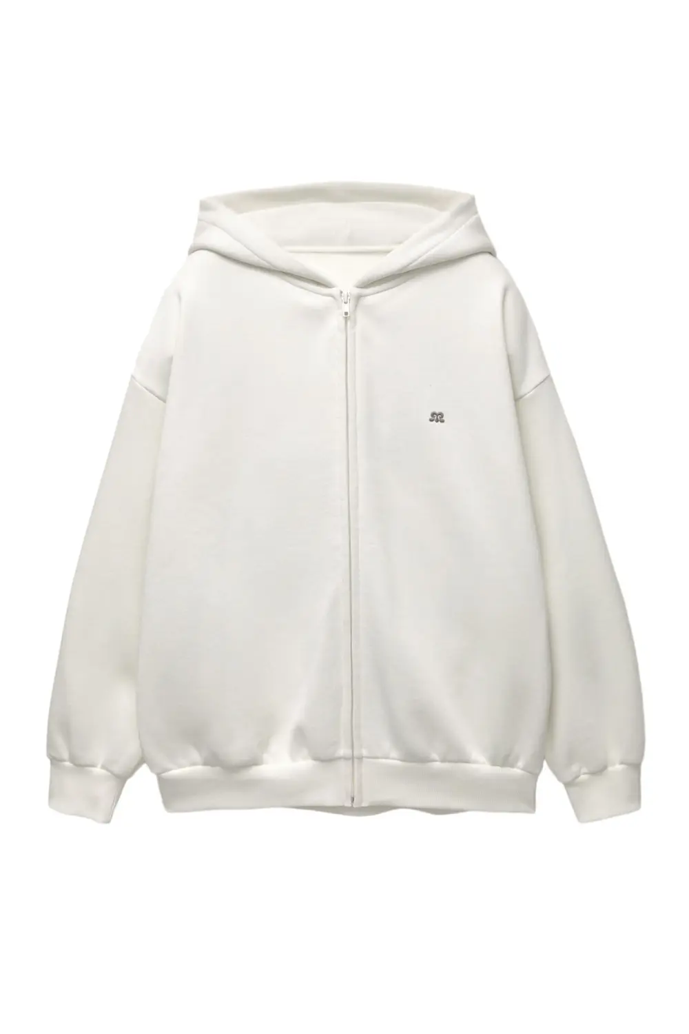 Sudadera capucha cremallera flor