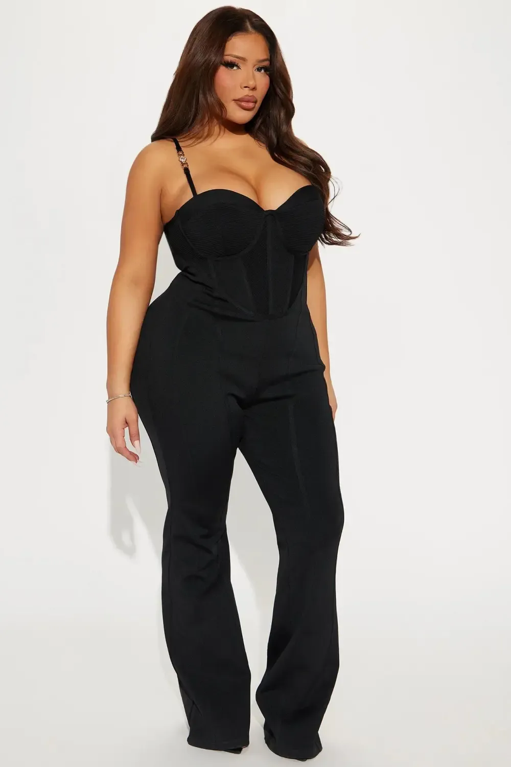 Victoria Bandage Jumpsuit - Black