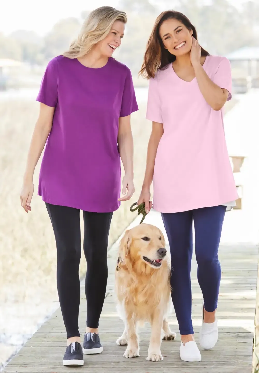 Perfect Short-Sleeve V-Neck Tunic