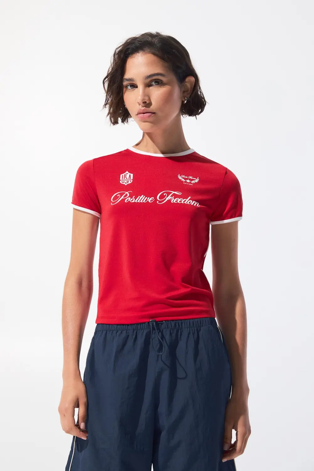 Camiseta cropped poliamida