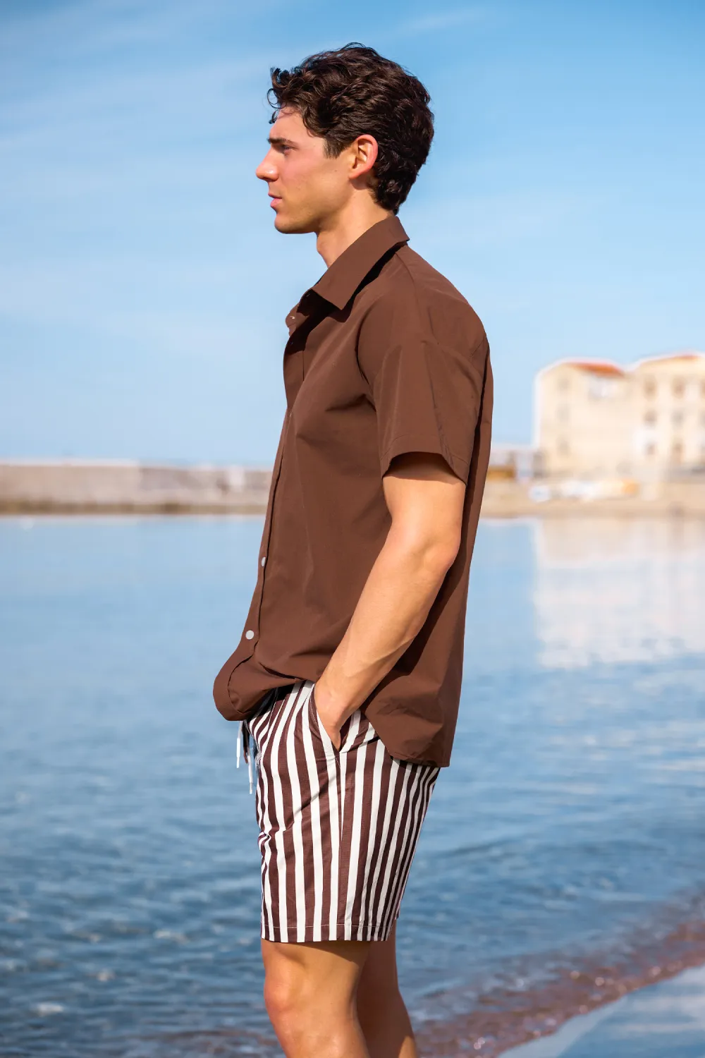Coasting By Brown Shirt