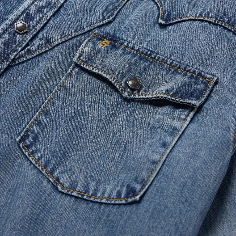 Retro Denim Western Shirt
