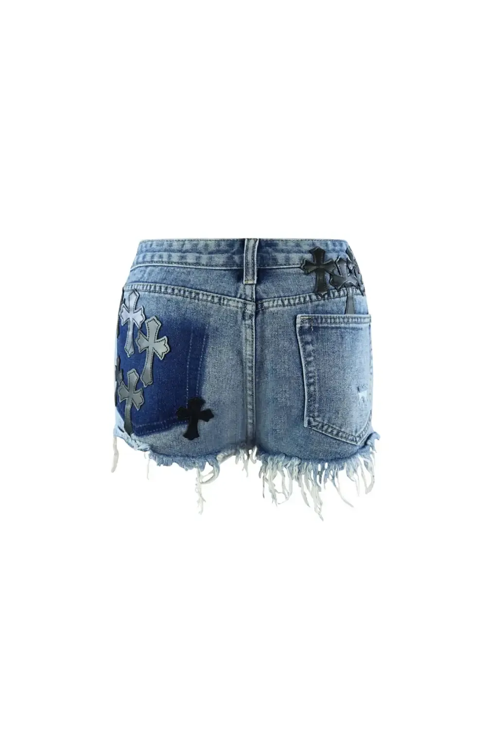 Ringleader Cross and Stud Denim Shorts