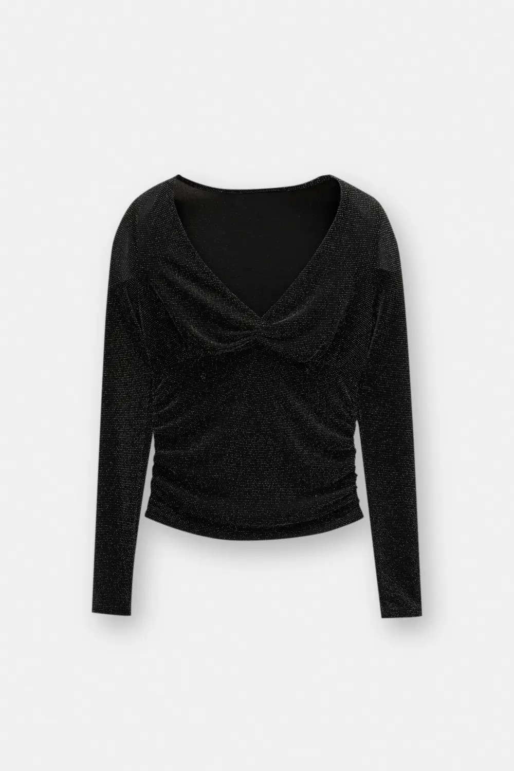Shimmery top with gathering