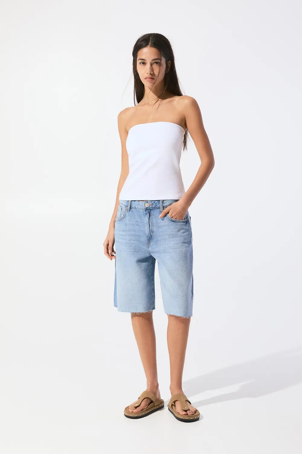 Strapless top