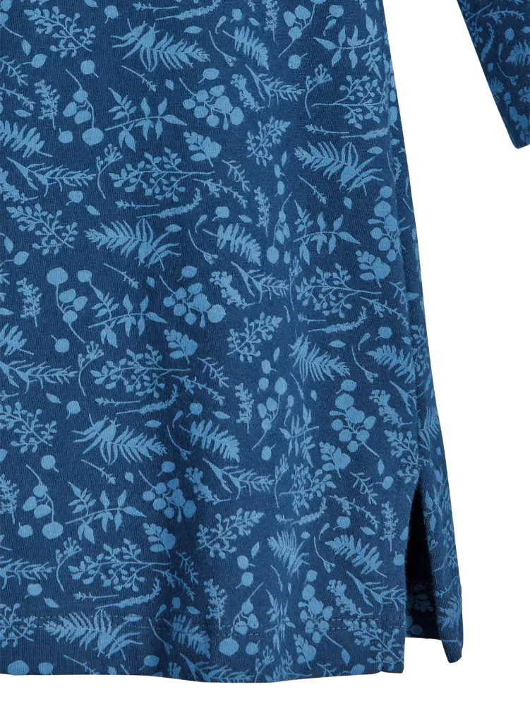 Women's Cotton Knit Notch-Neck Tunic