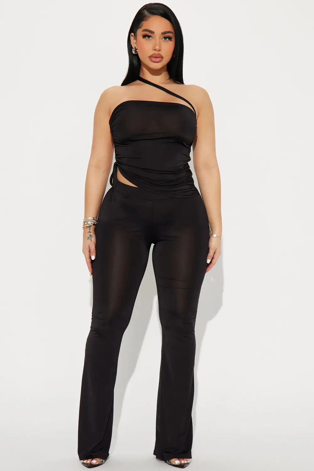 In The Night Pant Set - Black