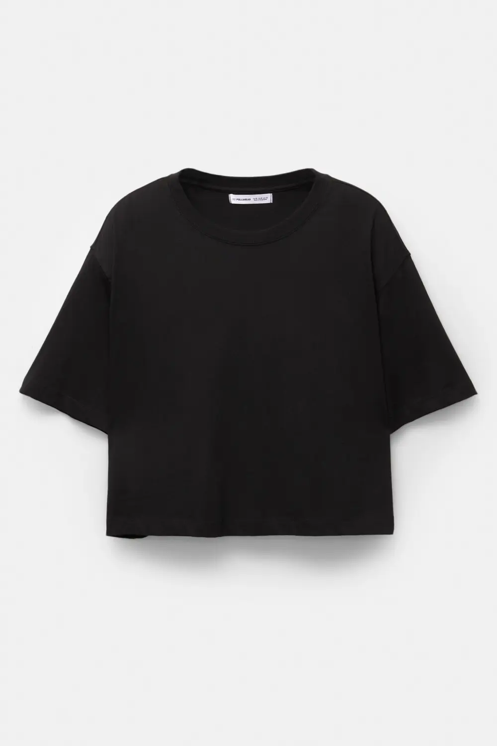 Camiseta cropped manga corta