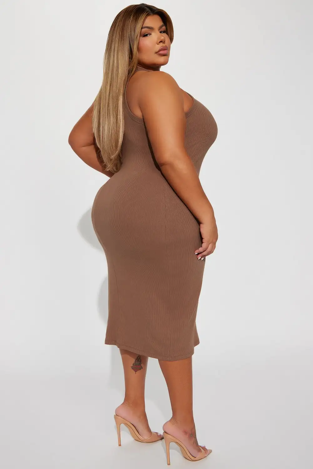 Mila Midi Dress - Chestnut