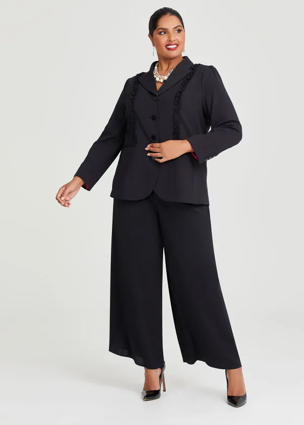 Aria Ruffle Suit Jacket